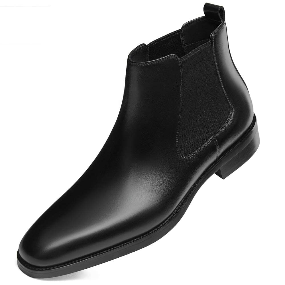 GIFENNSE Mens Chelsea Boots Leather Dress Boots for Men