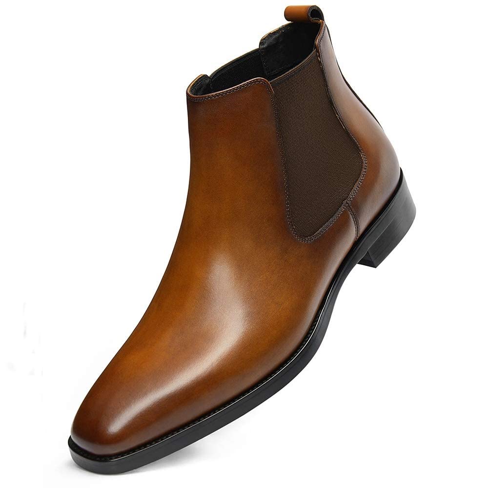GIFENNSE Mens Chelsea Boots Leather Dress Boots for Men