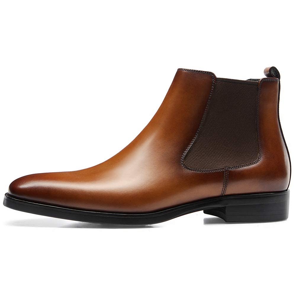 GIFENNSE Mens Chelsea Boots Leather Dress Boots for Men