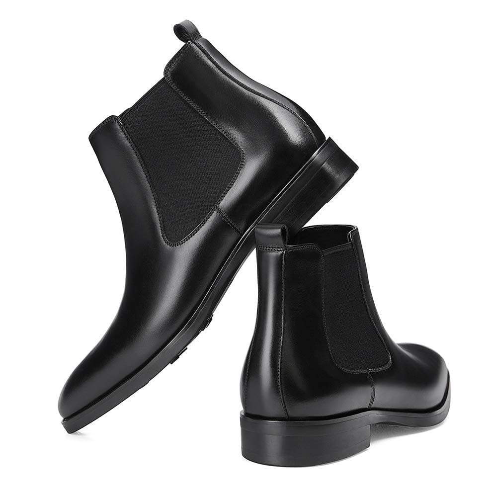 GIFENNSE Mens Chelsea Boots Leather Dress Boots for Men
