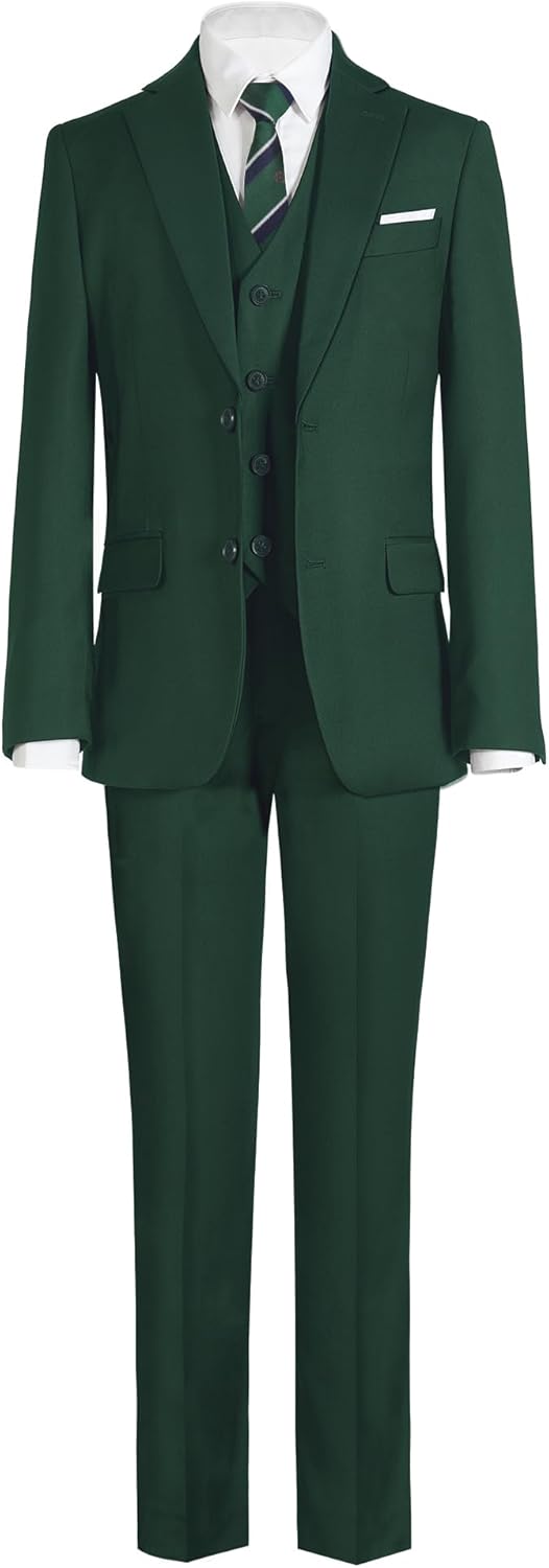 Marvelous World Boys' Formal Slim Fit Suit Set, Adjustable Waist
