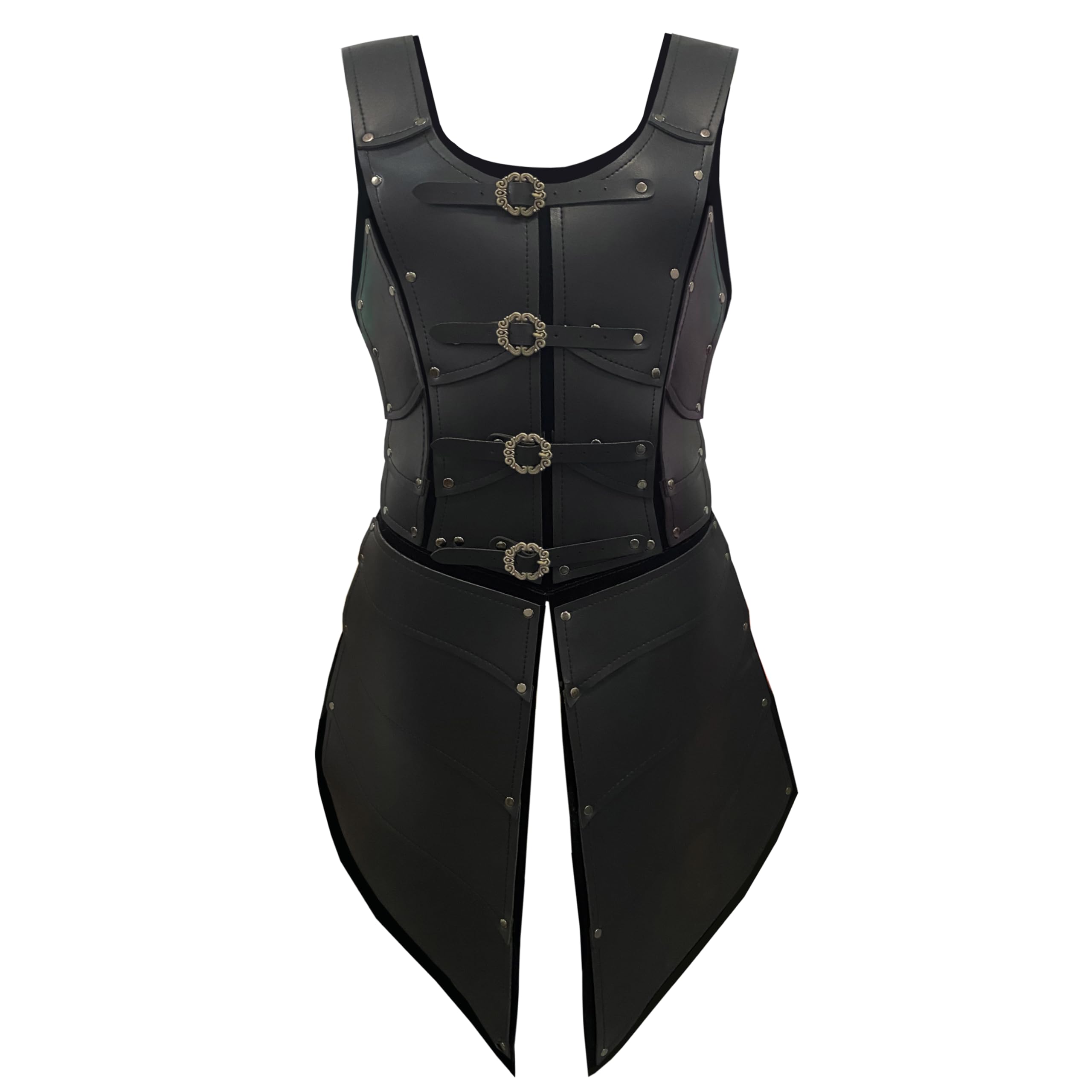 Deluxe Medieval Chest Armor Viking Warrior Adjustable Leather Armour Breastplate Costume for LARP Party Halloween Cosplay