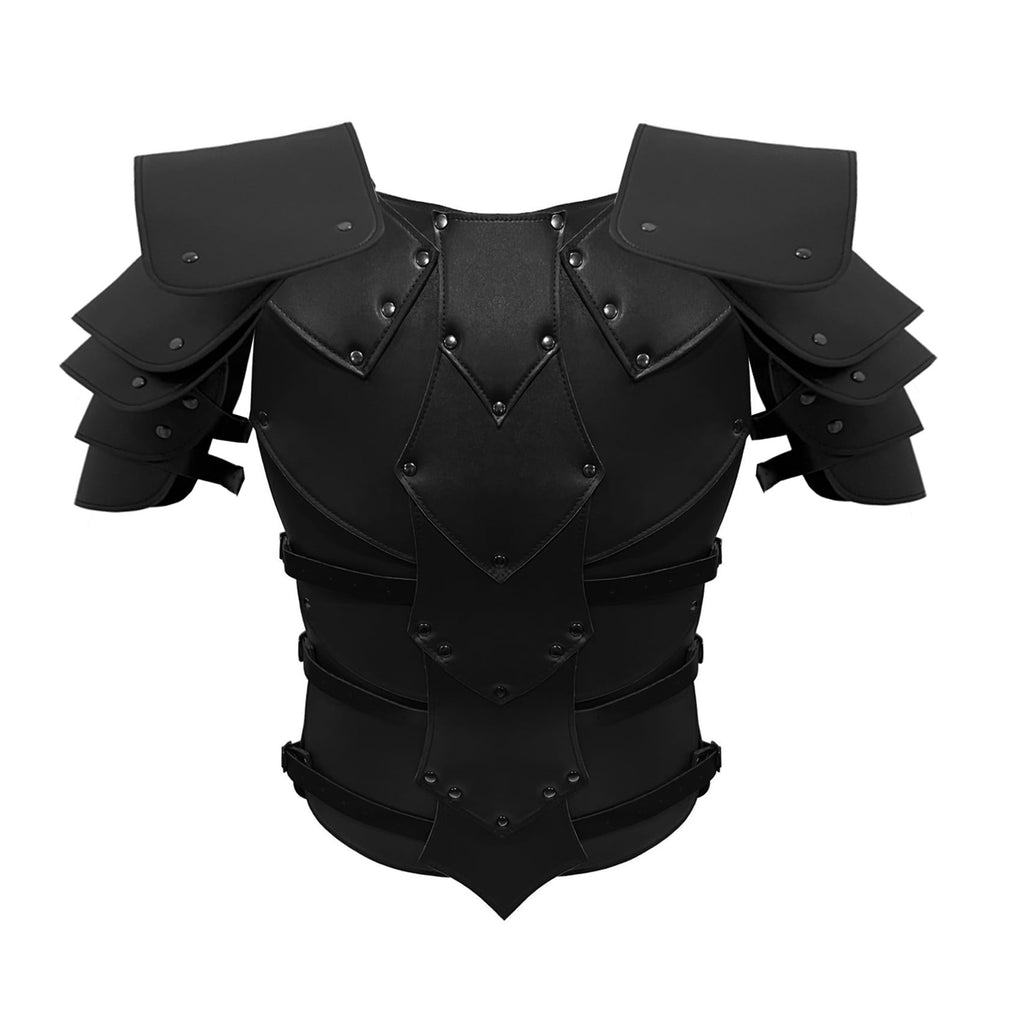 Deluxe Medieval Chest Armor Viking Warrior Adjustable Leather Armour Breastplate Costume for LARP Party Halloween Cosplay