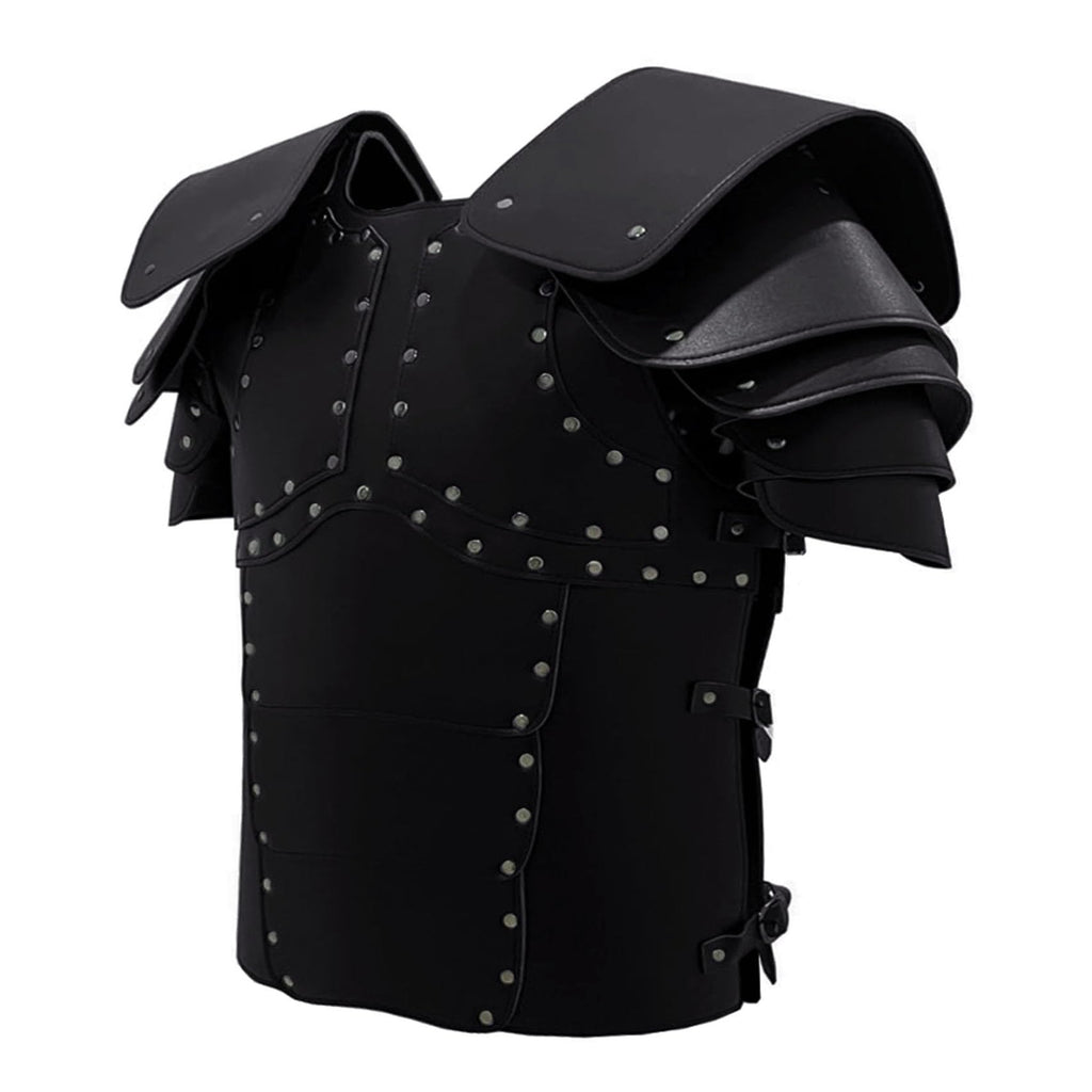 Deluxe Medieval Chest Armor Viking Warrior Adjustable Leather Armour Breastplate Costume for LARP Party Halloween Cosplay