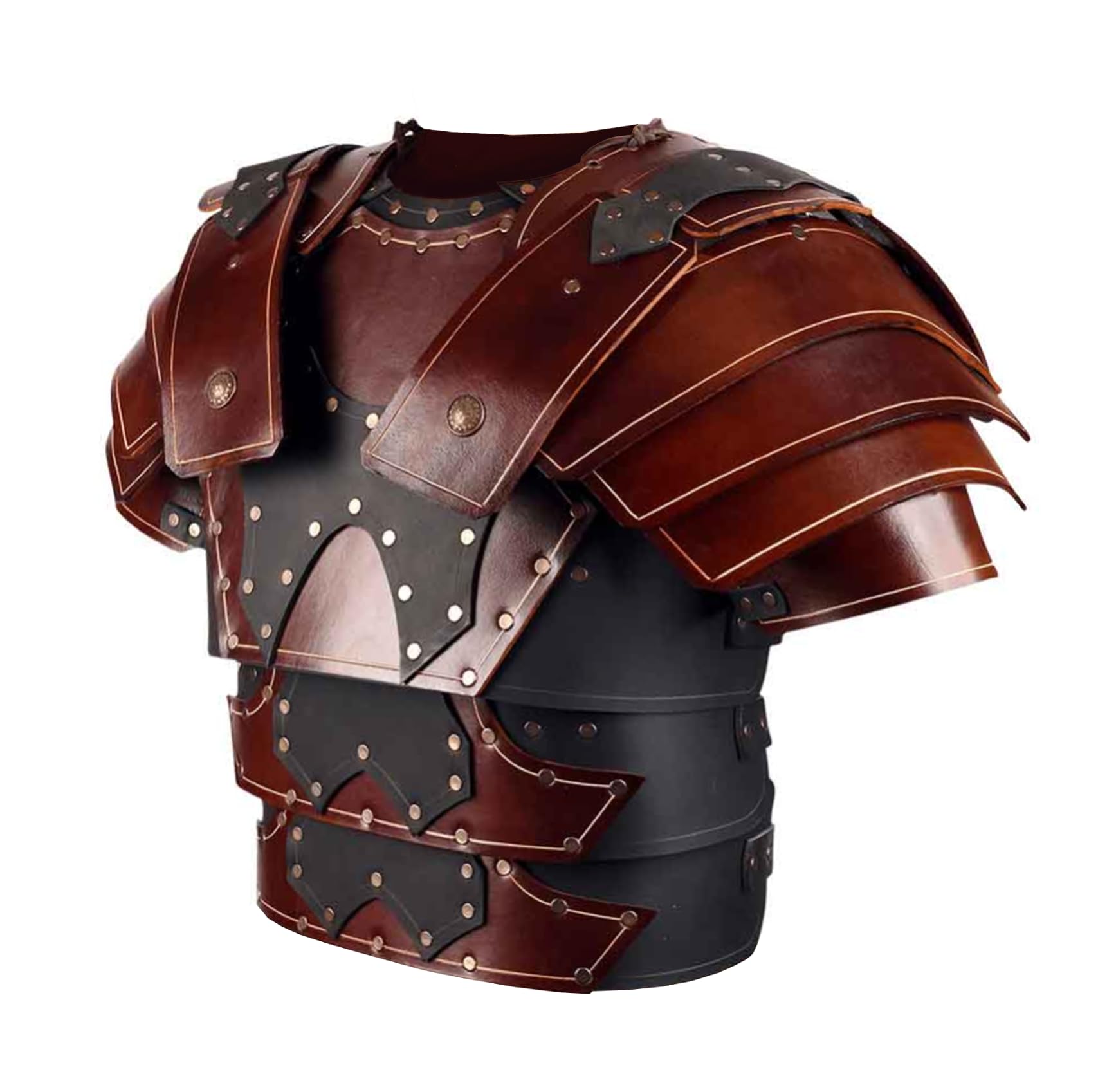 Deluxe Medieval Chest Armor Viking Warrior Adjustable Leather Armour Breastplate Costume for LARP Party Halloween Cosplay