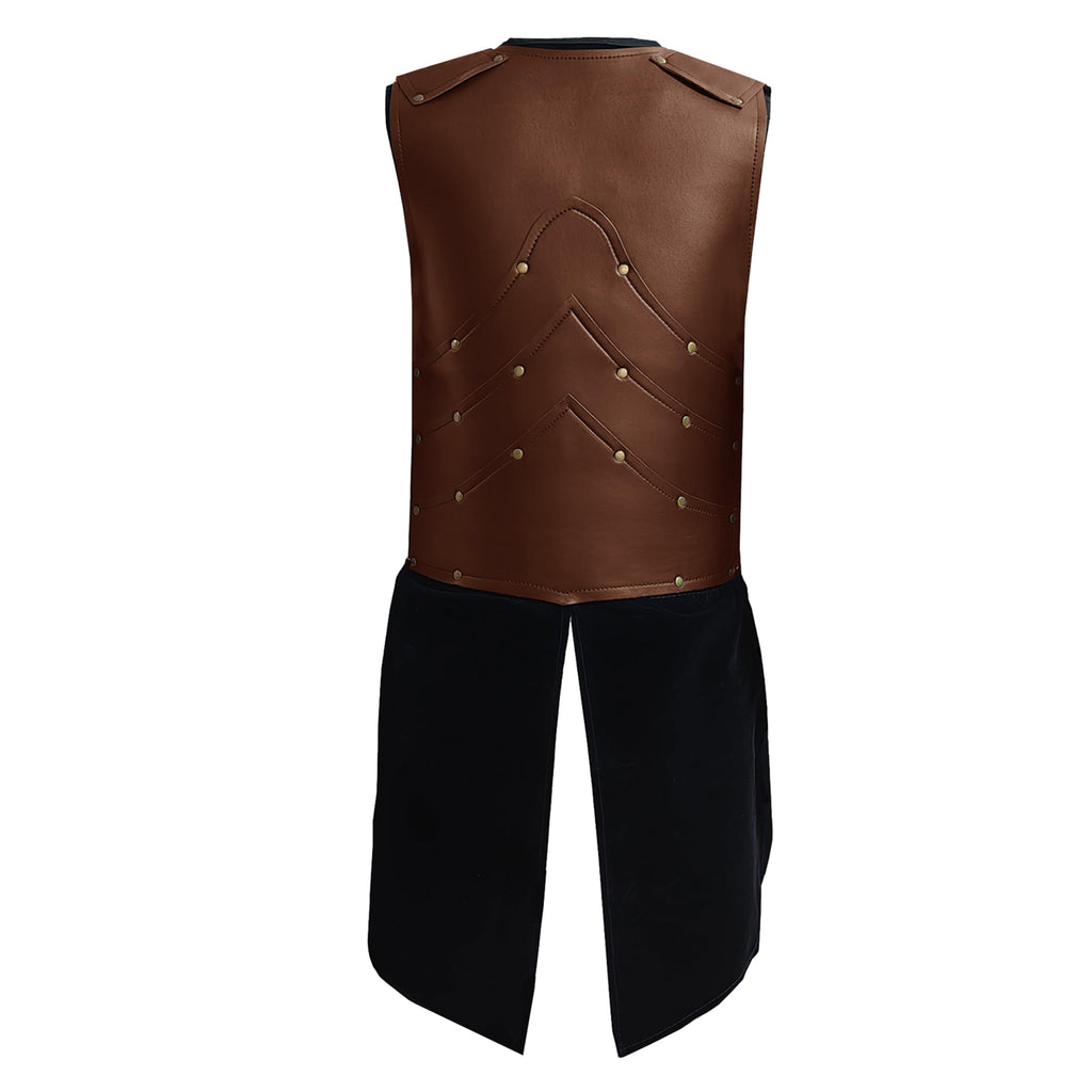 Deluxe Medieval Chest Armor Viking Warrior Adjustable Leather Armour Breastplate Costume for LARP Party Halloween Cosplay