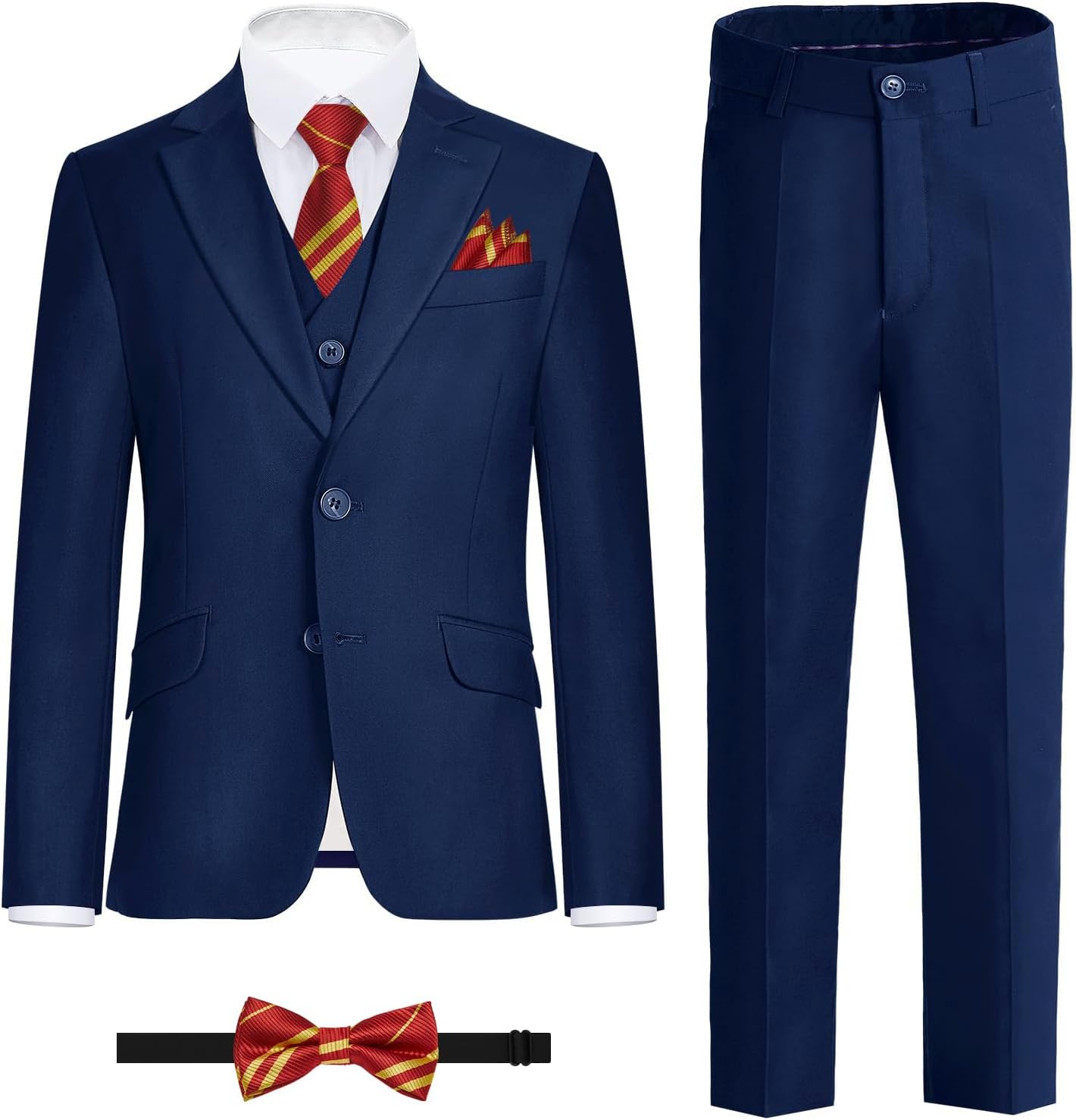 Marvelous World Boys' Formal Slim Fit Suit Set, Adjustable Waist