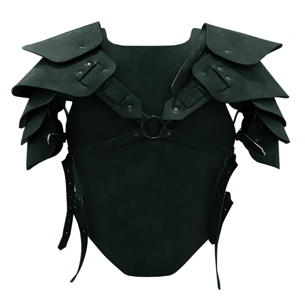 Deluxe Medieval Chest Armor Viking Warrior Adjustable Leather Armour Breastplate Costume for LARP Party Halloween Cosplay