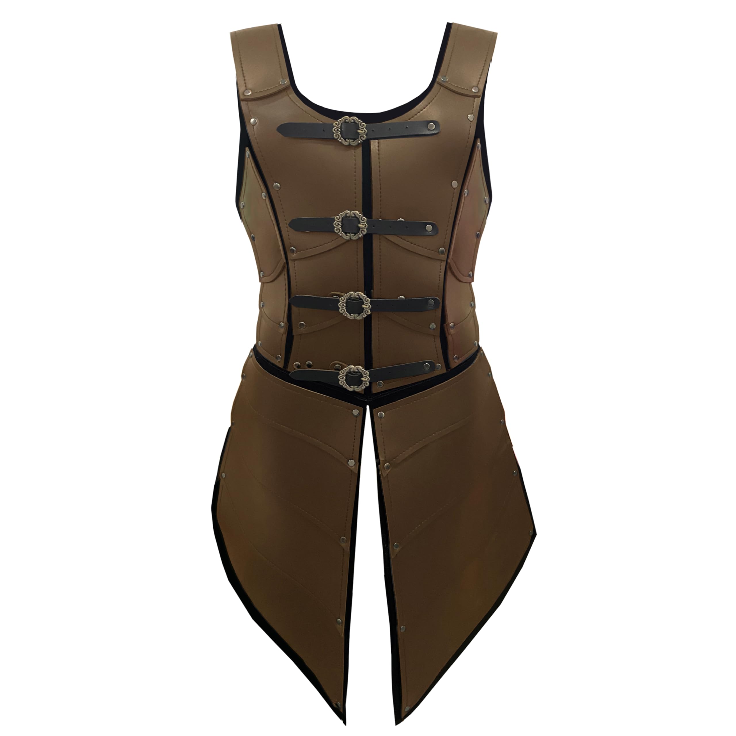 Deluxe Medieval Chest Armor Viking Warrior Adjustable Leather Armour Breastplate Costume for LARP Party Halloween Cosplay