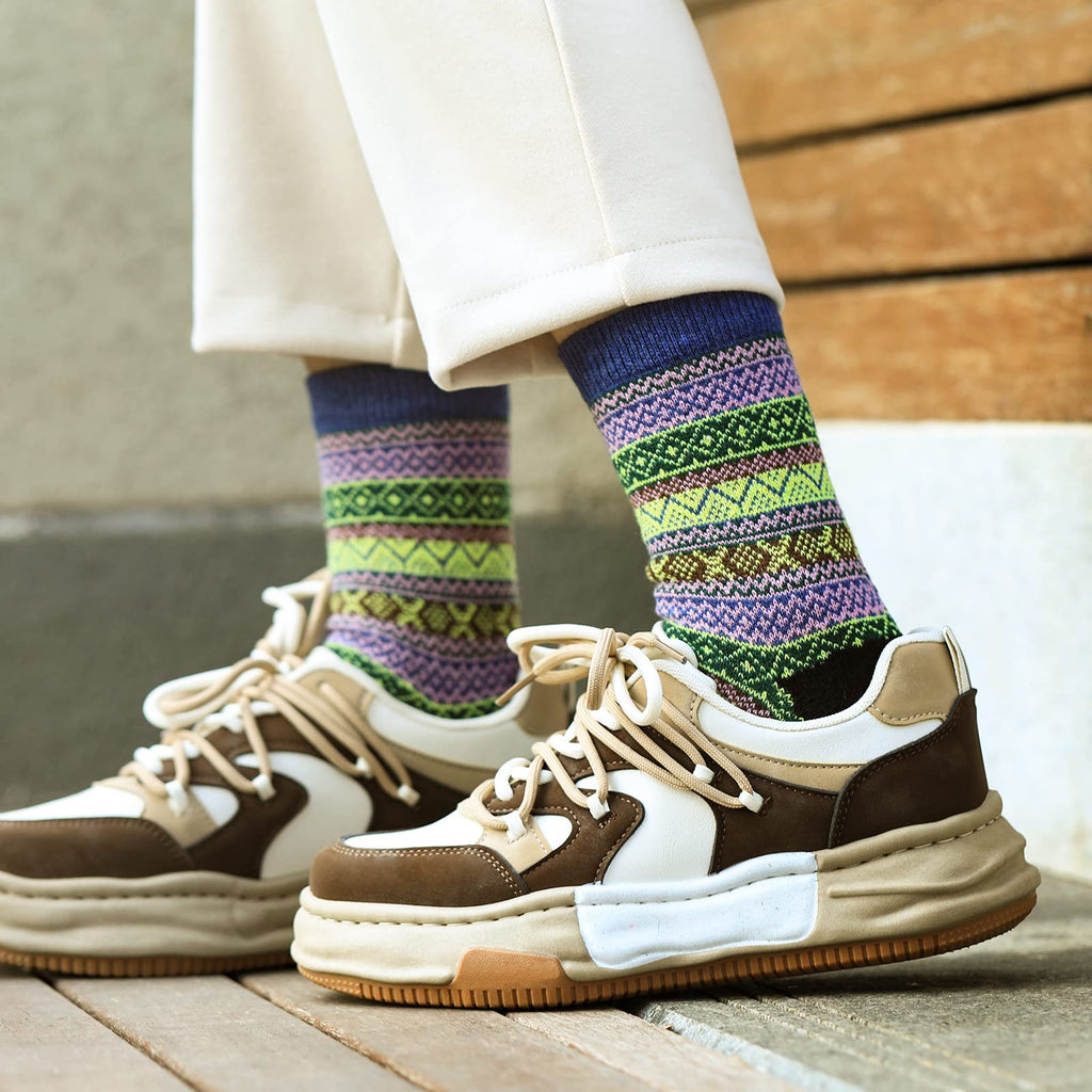 Clothirily Wool Socks for Women, Vintage Womens Wool Socks, Winter Warm Boot Sock for Women Men, Thick Winter Cozy Sock