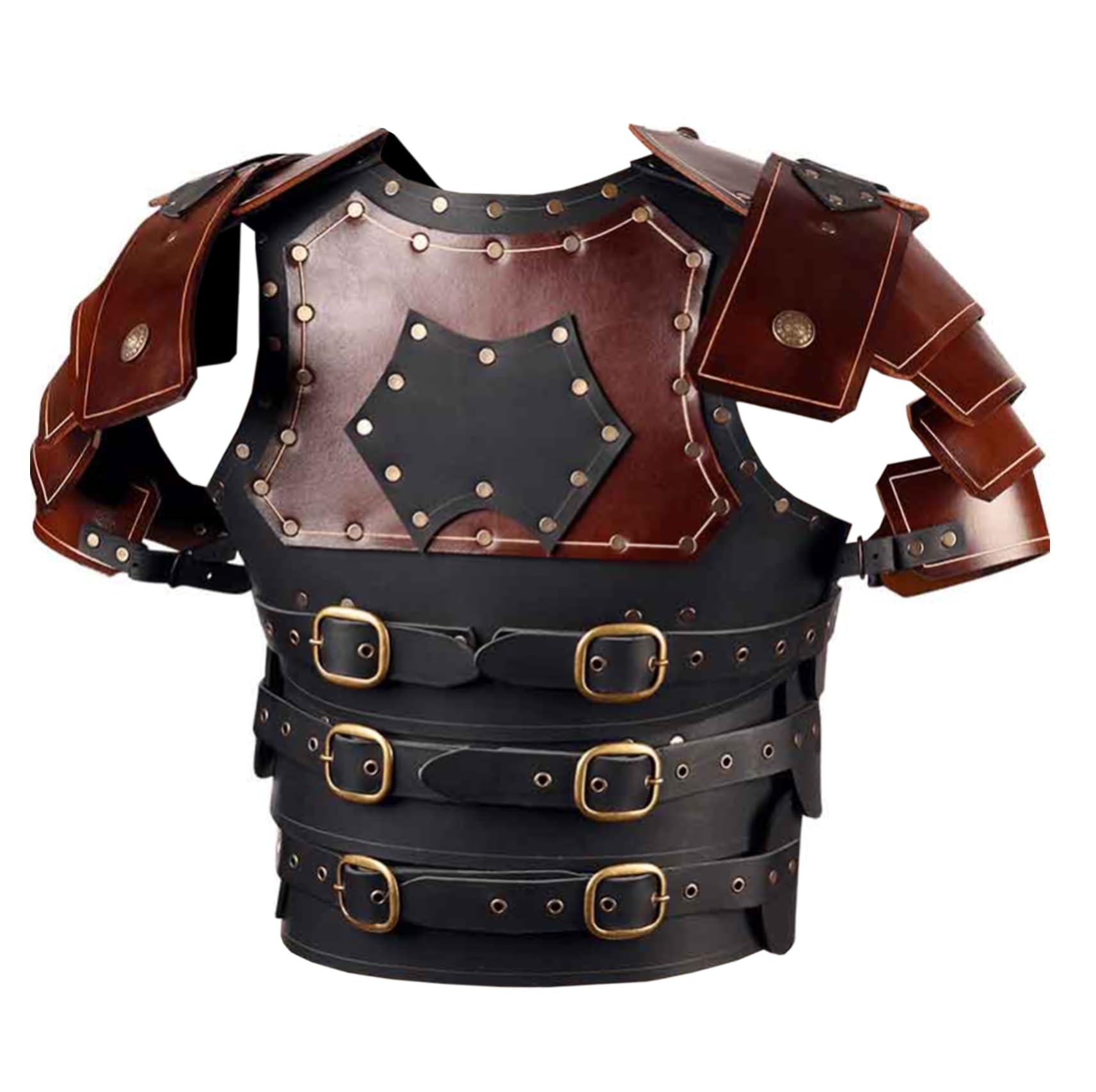 Deluxe Medieval Chest Armor Viking Warrior Adjustable Leather Armour Breastplate Costume for LARP Party Halloween Cosplay