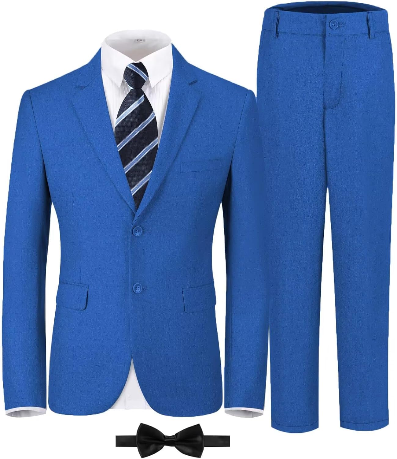 Boys Formal Suit Set Kids 5 Piece Suit Jacket Pants Set with Dress Shirt and Tie Prom Wedding Tuxedo Suits