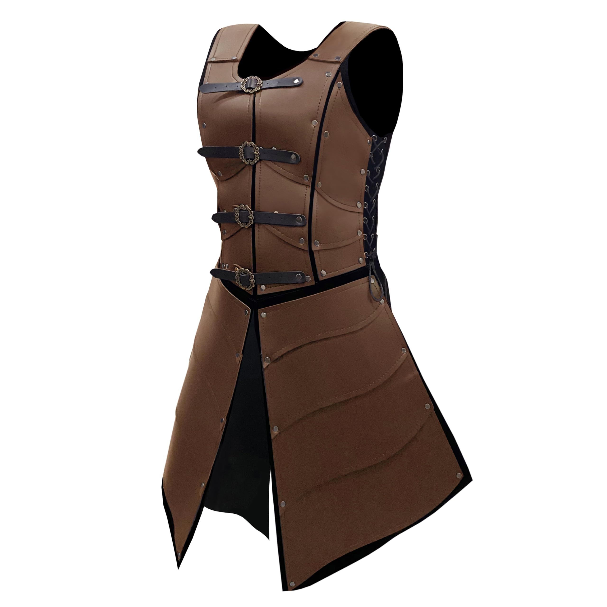 Deluxe Medieval Chest Armor Viking Warrior Adjustable Leather Armour Breastplate Costume for LARP Party Halloween Cosplay