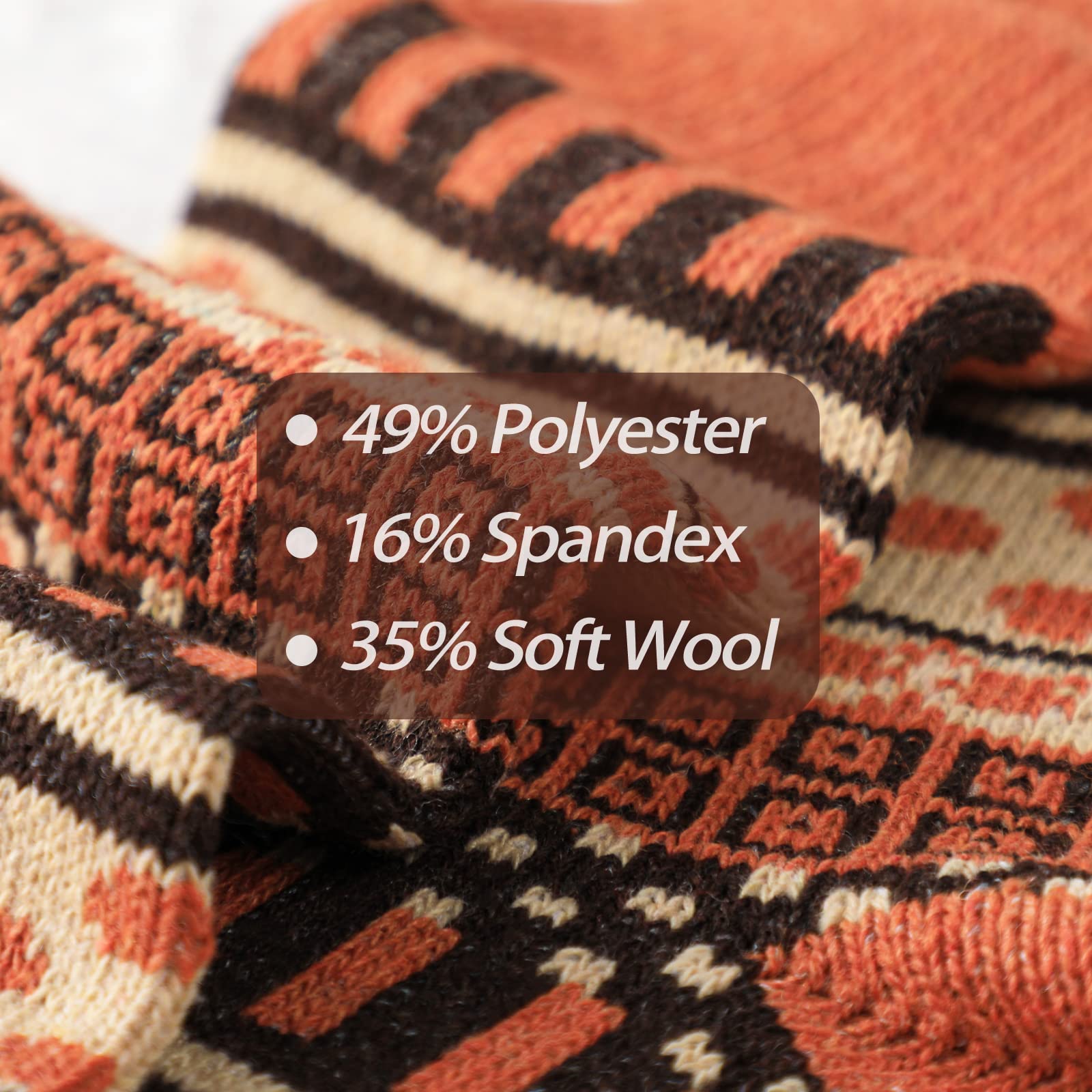 Clothirily Wool Socks for Women, Vintage Womens Wool Socks, Winter Warm Boot Sock for Women Men, Thick Winter Cozy Sock