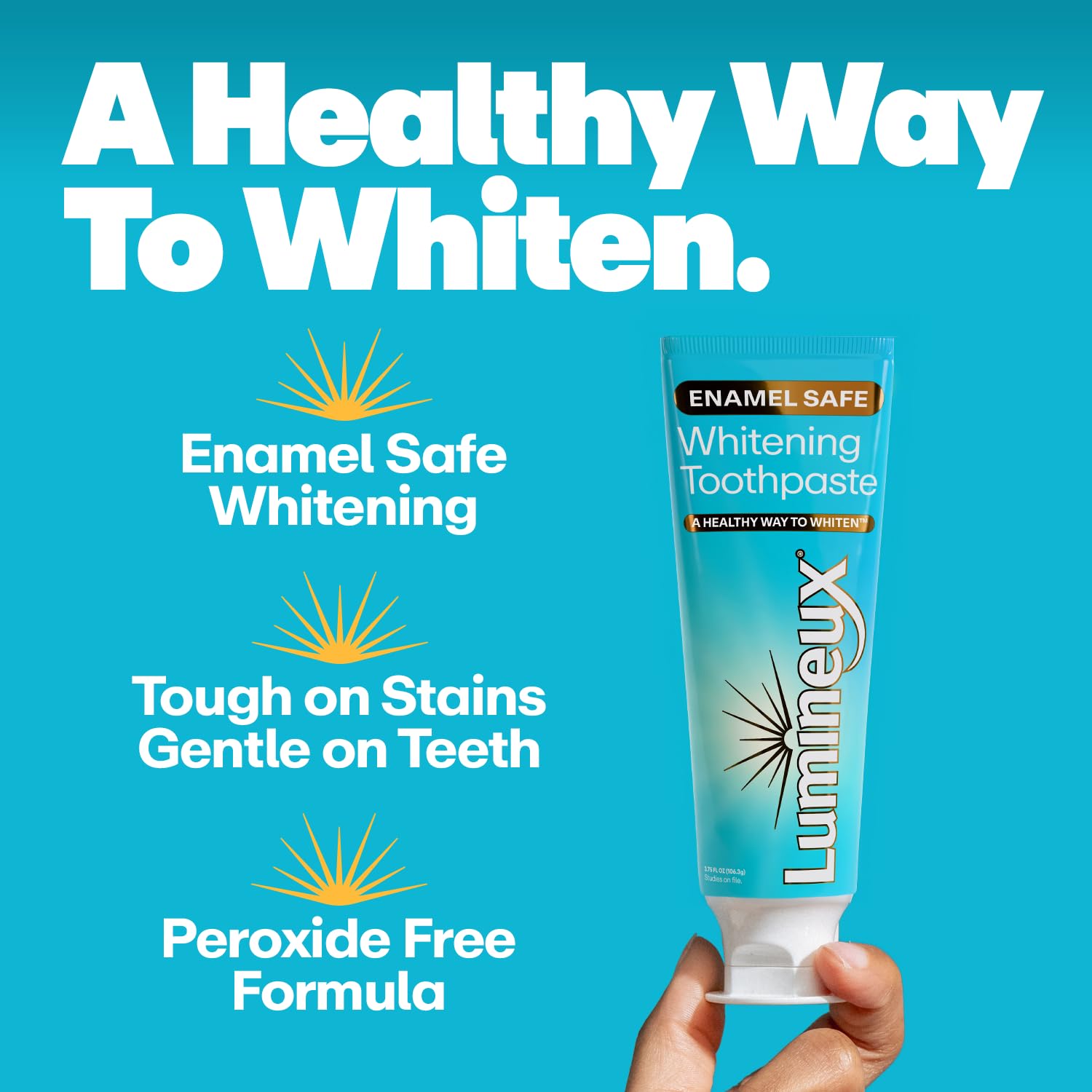 Lumineux Teeth Whitening Toothpaste - Peroxide Free, Enamel Safe for Sensitive Whiter Teeth - Fluoride Free, No Alcohol, Artificial Colors, SLS Free Dentist Formulated - 3.75 Oz