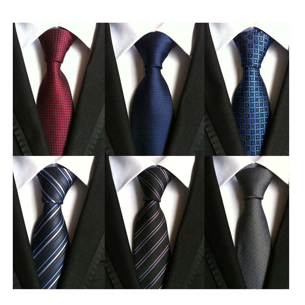 WeiShang Lot 6 PCS Classic Men's Silk Tie Necktie Woven JACQUARD Neck Ties