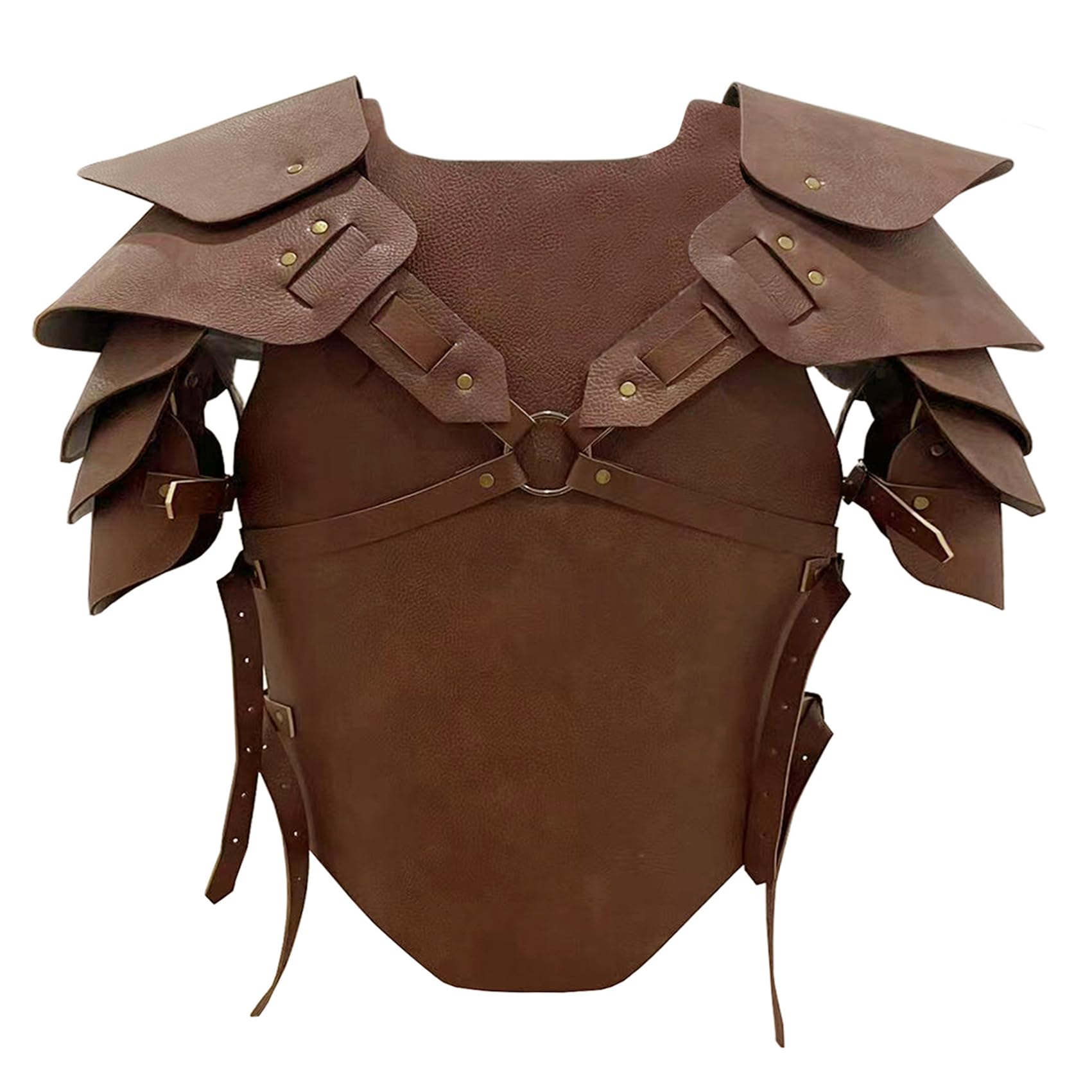 Deluxe Medieval Chest Armor Viking Warrior Adjustable Leather Armour Breastplate Costume for LARP Party Halloween Cosplay