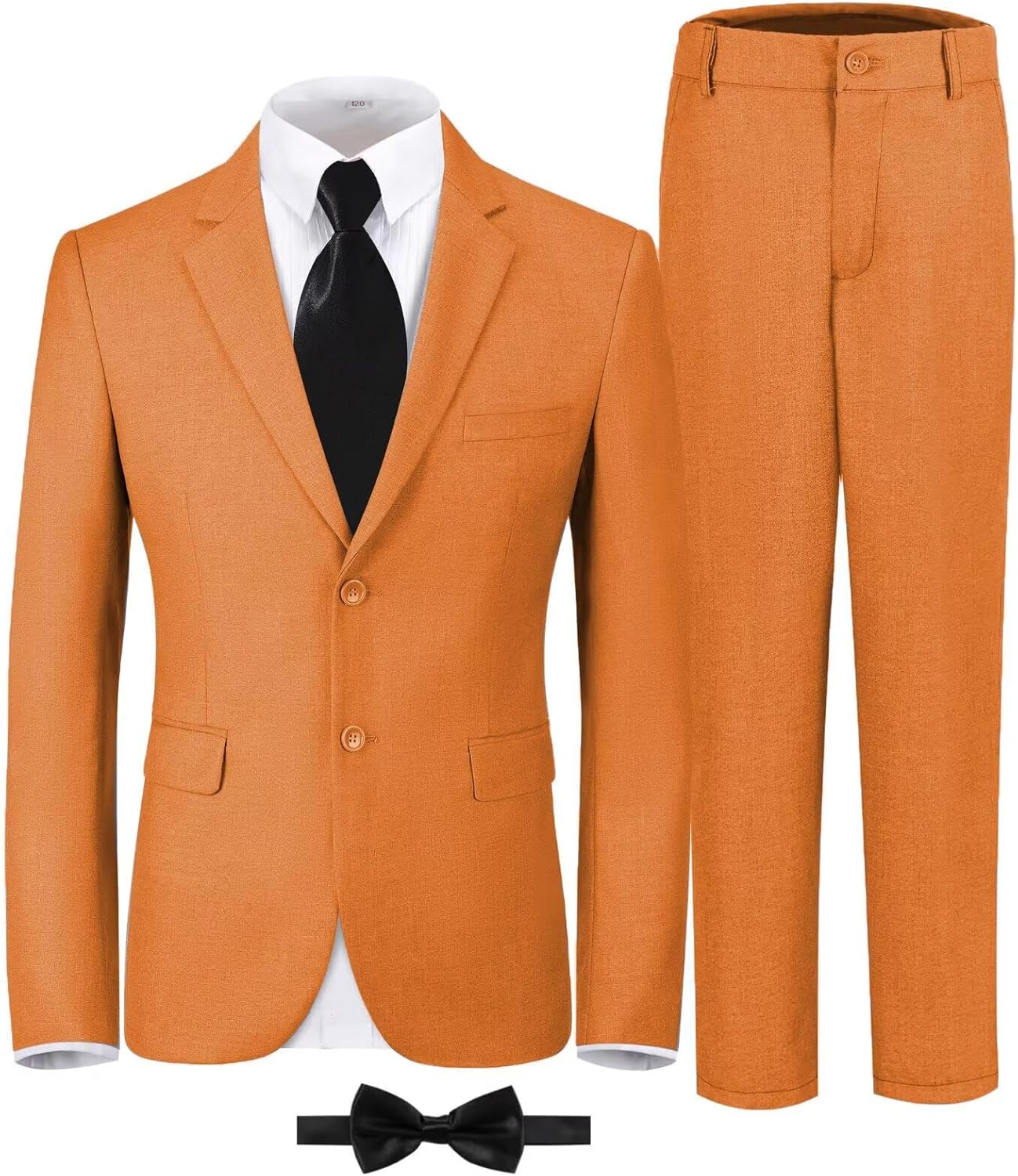 Boys Formal Suit Set Kids 5 Piece Suit Jacket Pants Set with Dress Shirt and Tie Prom Wedding Tuxedo Suits