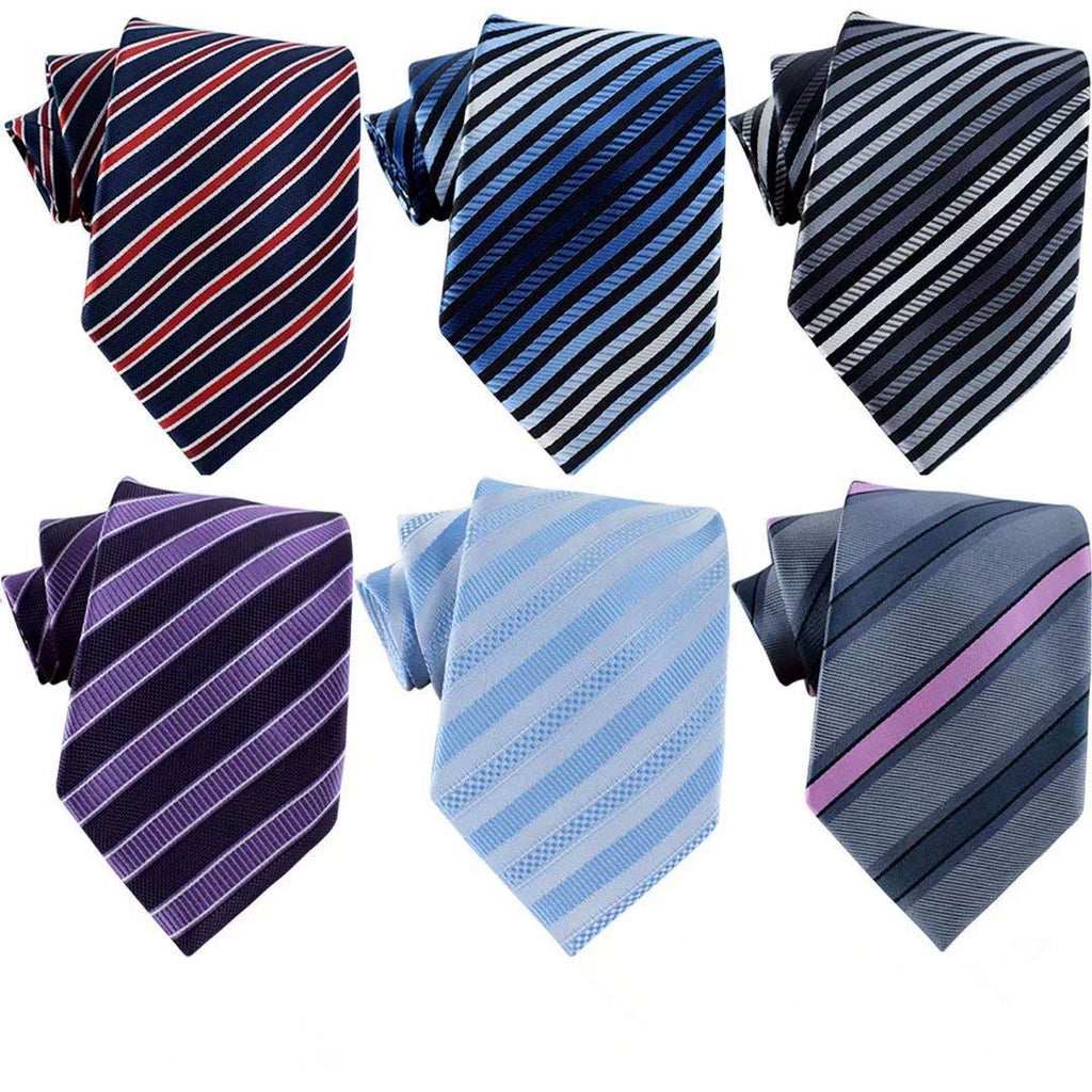 WeiShang Lot 6 PCS Classic Men's Silk Tie Necktie Woven JACQUARD Neck Ties