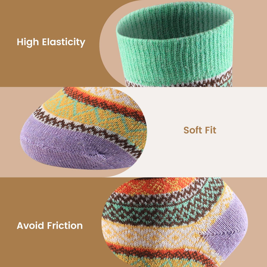 Clothirily Wool Socks for Women, Vintage Womens Wool Socks, Winter Warm Boot Sock for Women Men, Thick Winter Cozy Sock