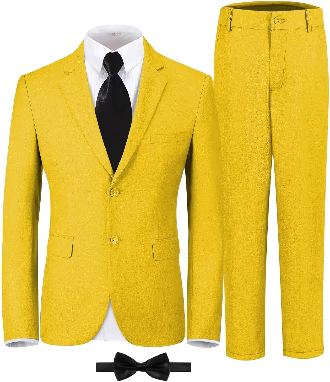 Boys Formal Suit Set Kids 5 Piece Suit Jacket Pants Set with Dress Shirt and Tie Prom Wedding Tuxedo Suits