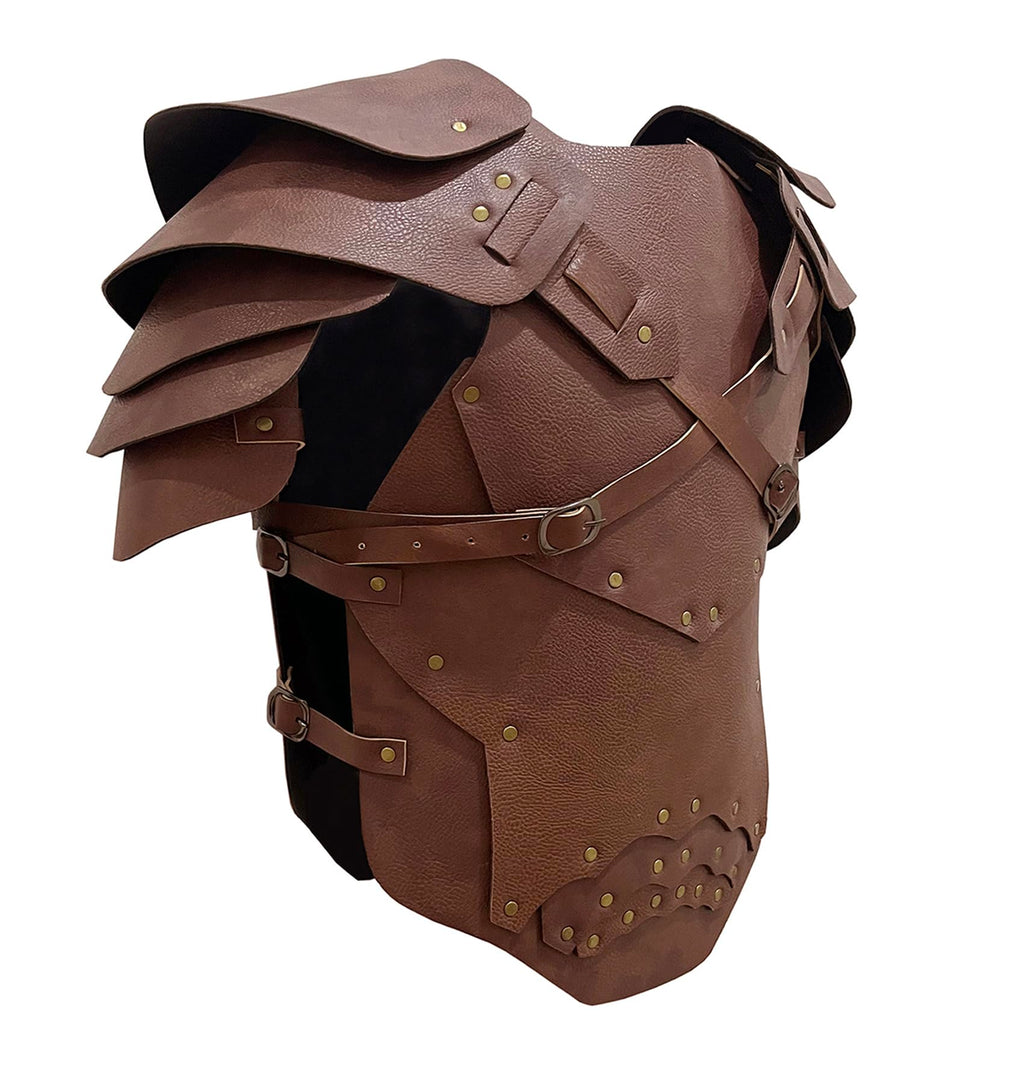 Deluxe Medieval Chest Armor Viking Warrior Adjustable Leather Armour Breastplate Costume for LARP Party Halloween Cosplay