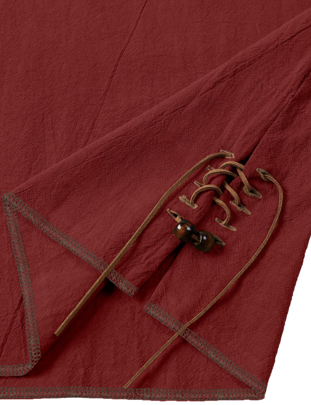 JEMITOP Men's Retro Pure Cotton Lace Up Sleeveless Shirts for Pirate Renaissance Medieval Viking Costume