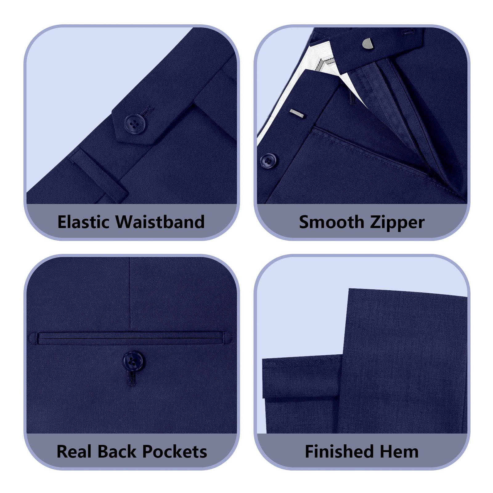 Cooper & Nelson 3 Piece Mens Suit Set, 2 Button Slim Fit Suit for Men, Jacket, Vest, Pants and Tie