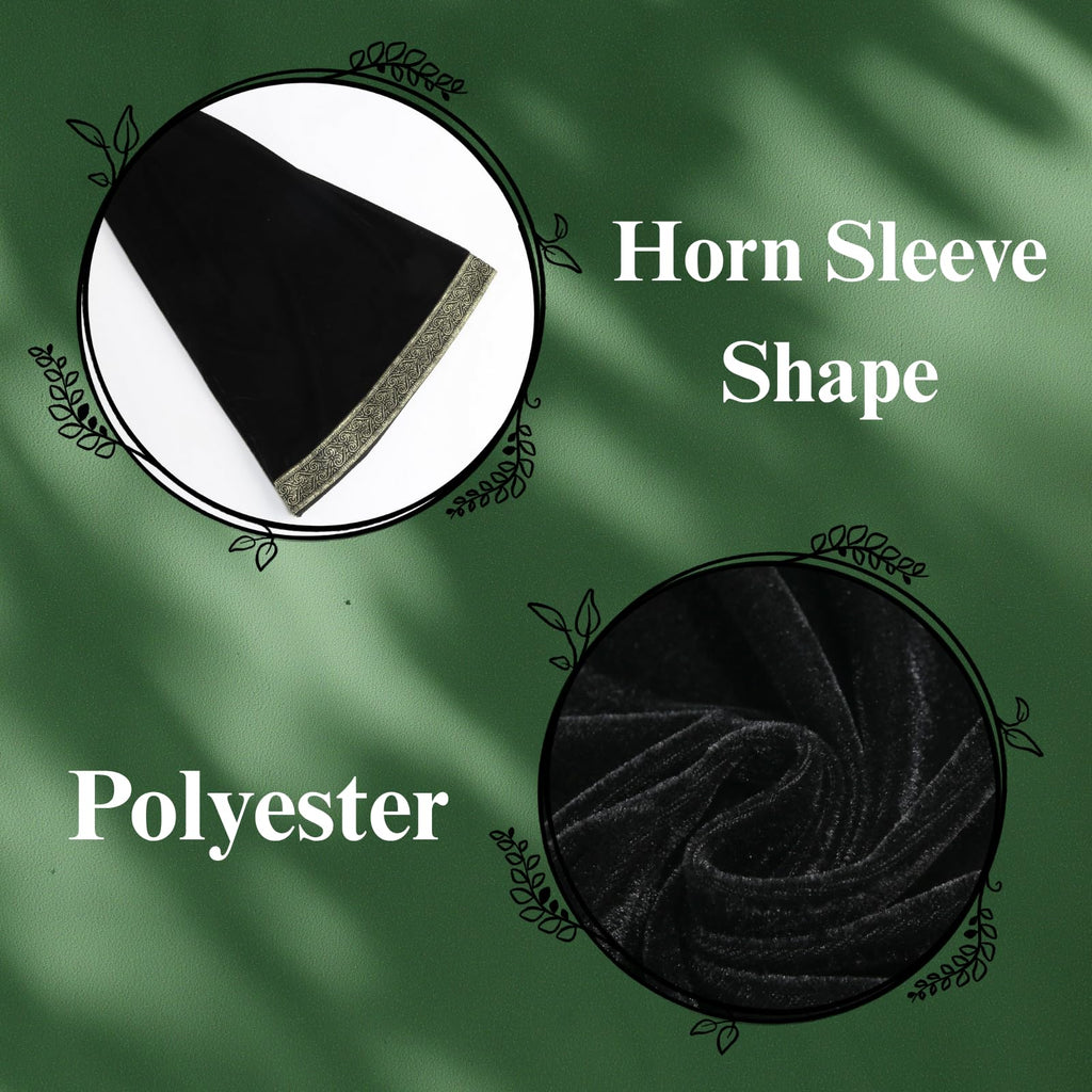 Colorful House Women Medieval Tea Party Dress Victorian Era Bubble Sleeves Velvet High Waist Long Dress with Belt and Gloves