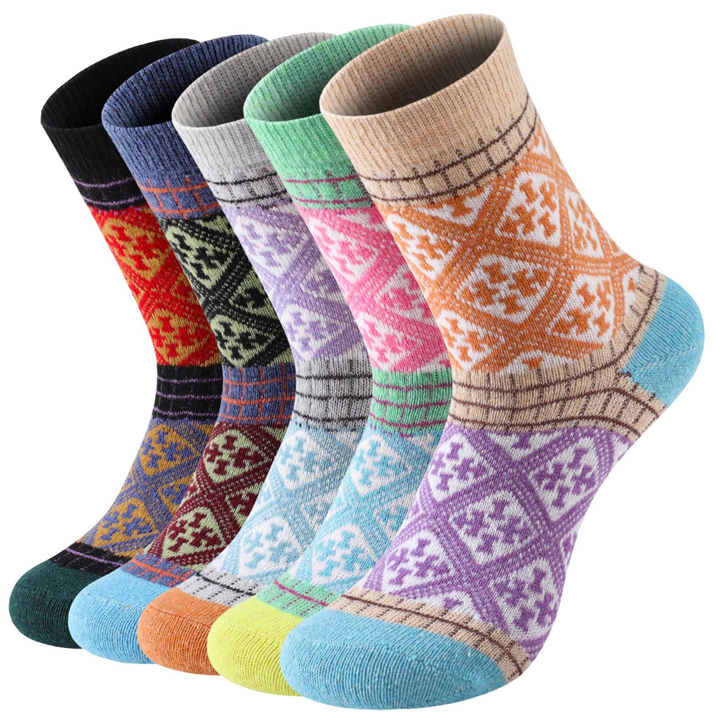 Clothirily Wool Socks for Women, Vintage Womens Wool Socks, Winter Warm Boot Sock for Women Men, Thick Winter Cozy Sock