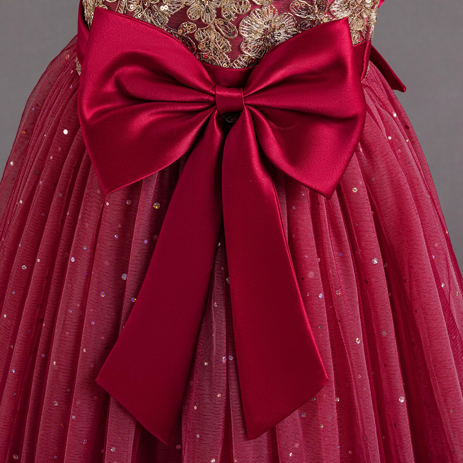 TTYAOVO Girls Pageant Princess Flower Dress Kids Prom Puffy Ball Gowns