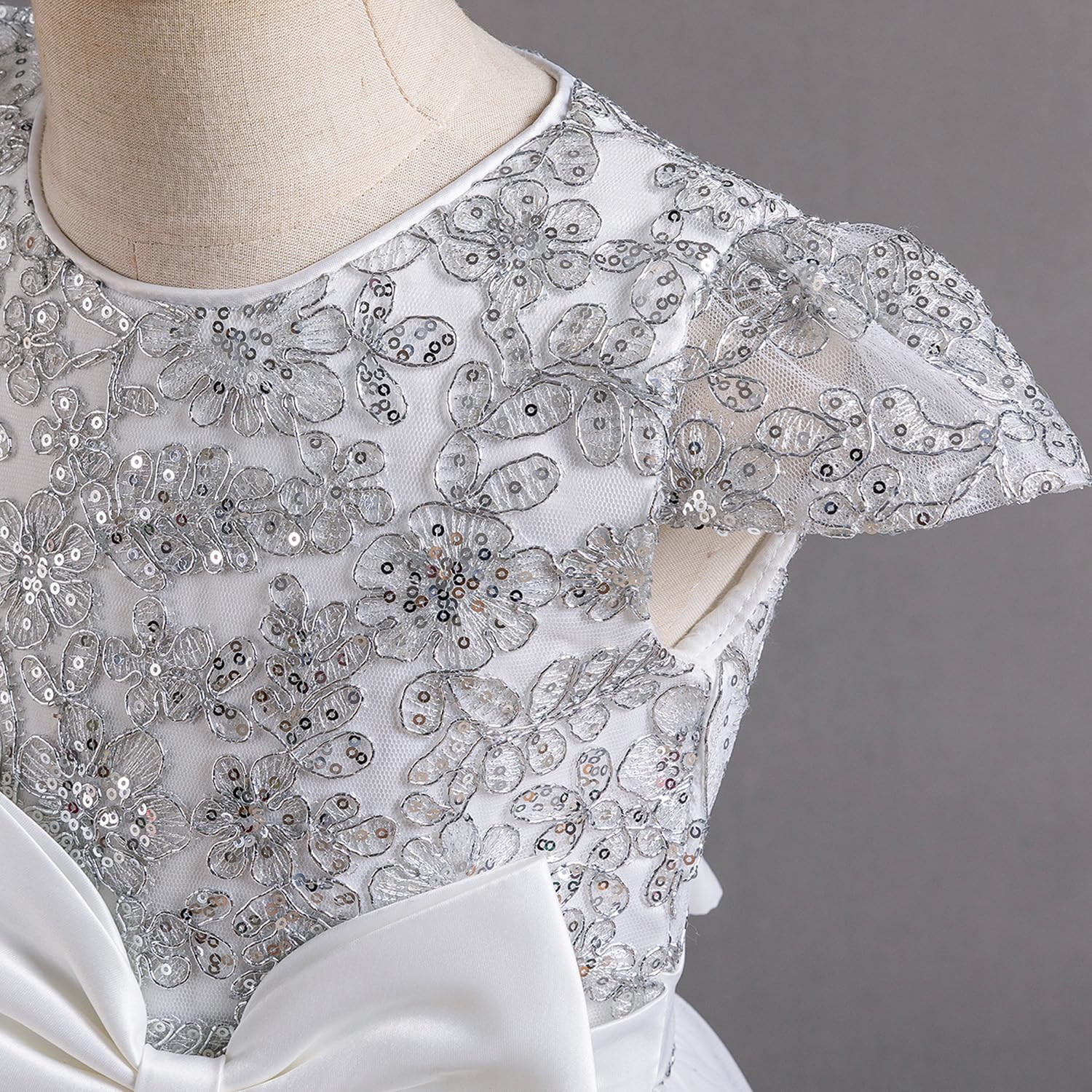 TTYAOVO Girls Pageant Princess Flower Dress Kids Prom Puffy Ball Gowns