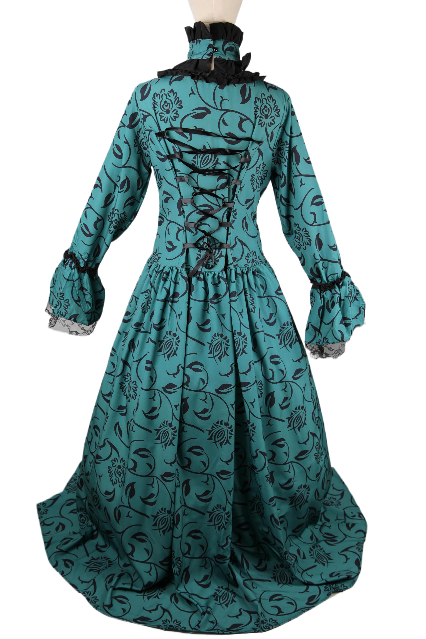 STIOEDYUAN Women Rococo Ball Gown Vintage Court Medieval Cosplay Square Neck Masquerade Theme Dresses