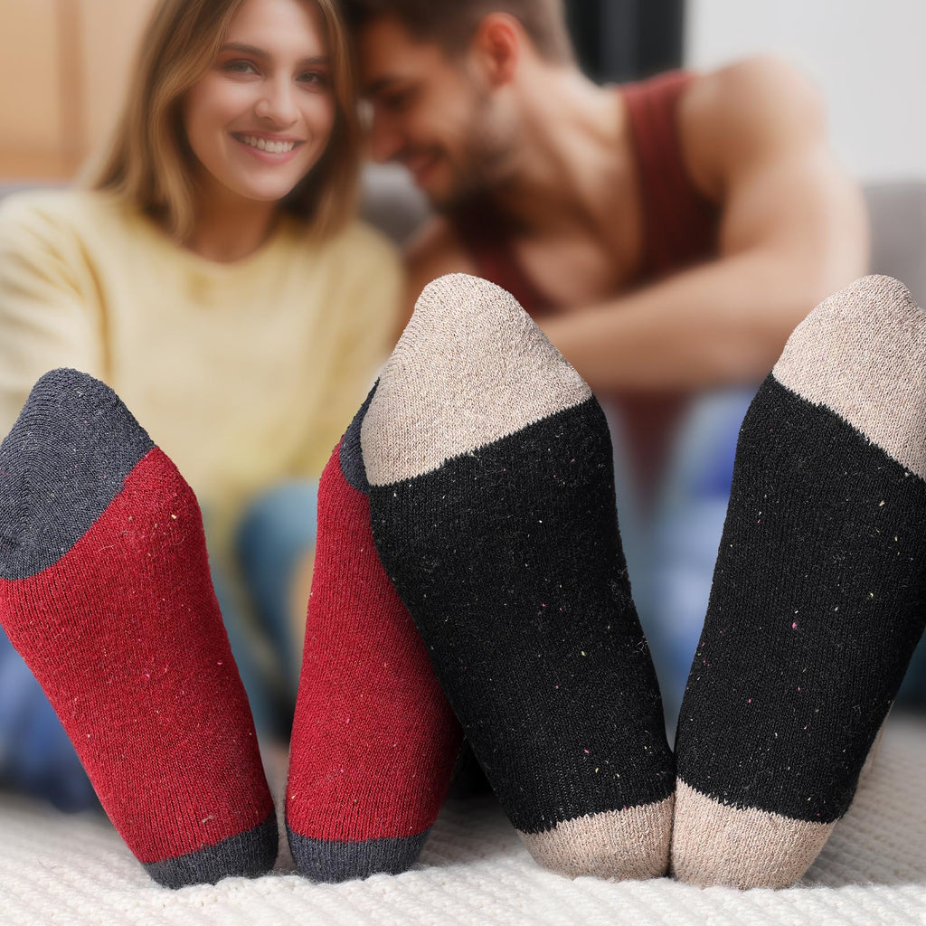 Clothirily Wool Socks for Women, Vintage Womens Wool Socks, Winter Warm Boot Sock for Women Men, Thick Winter Cozy Sock