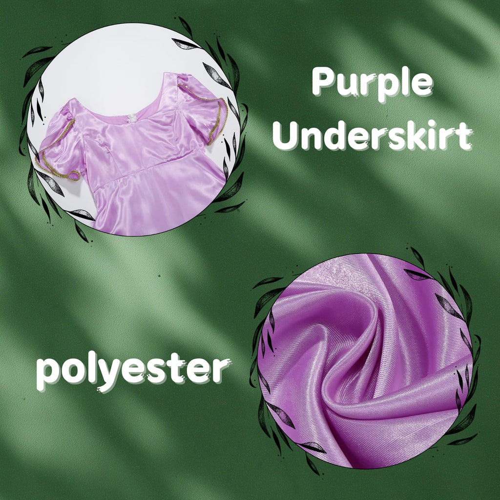 Colorful House Women Medieval Tea Party Dress Victorian Era Bubble Sleeves Velvet High Waist Long Dress with Belt and Gloves