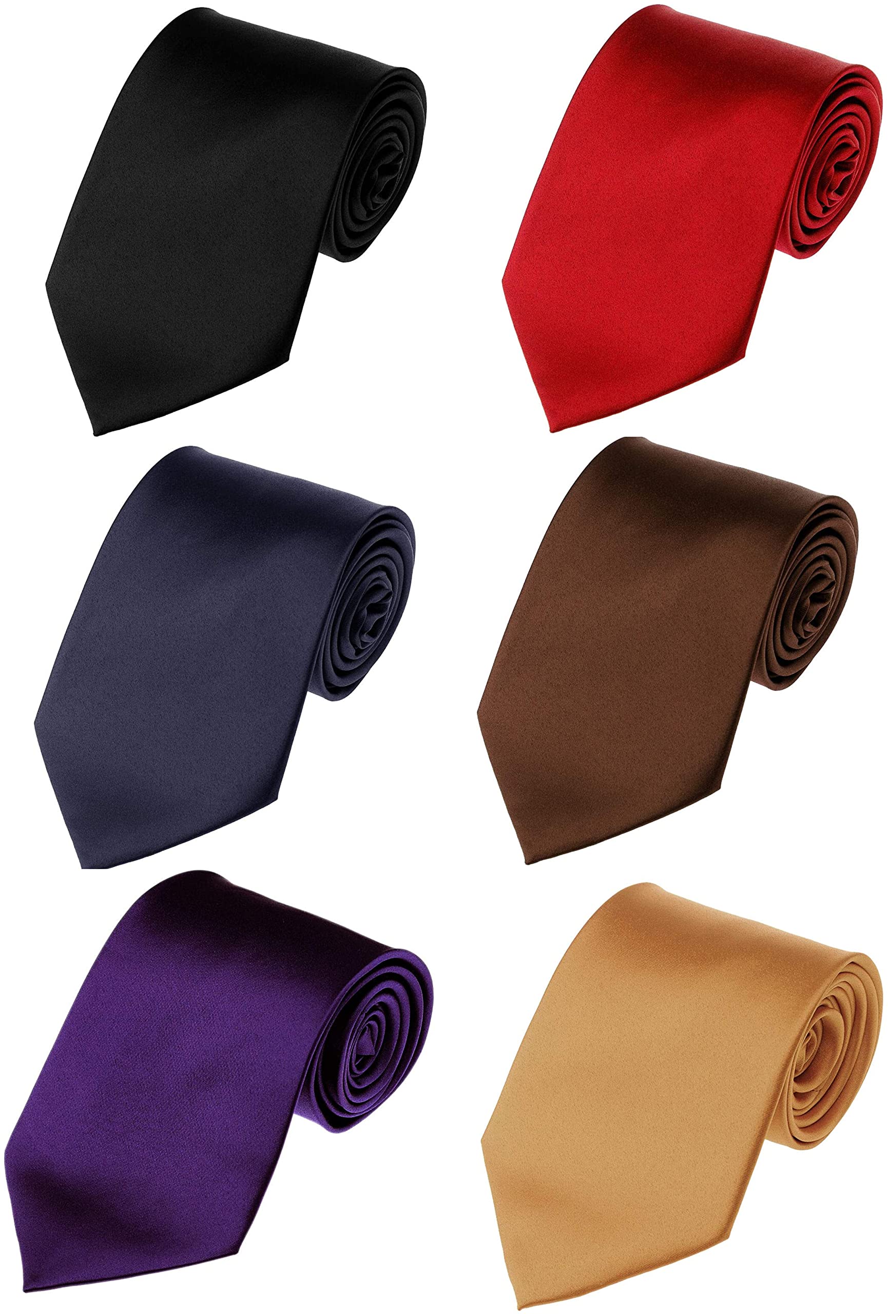WeiShang Lot 6 PCS Classic Men's Silk Tie Necktie Woven JACQUARD Neck Ties