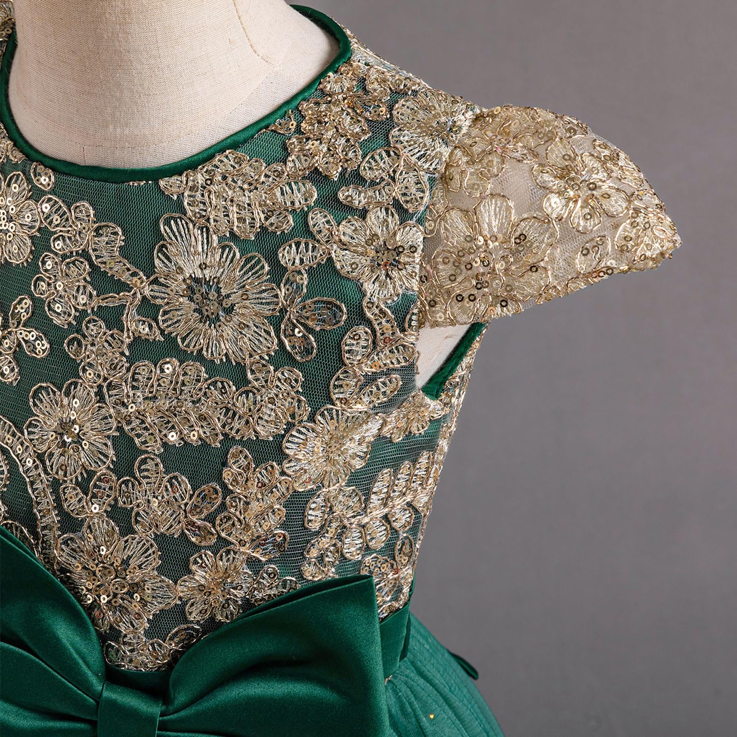 TTYAOVO Girls Pageant Princess Flower Dress Kids Prom Puffy Ball Gowns