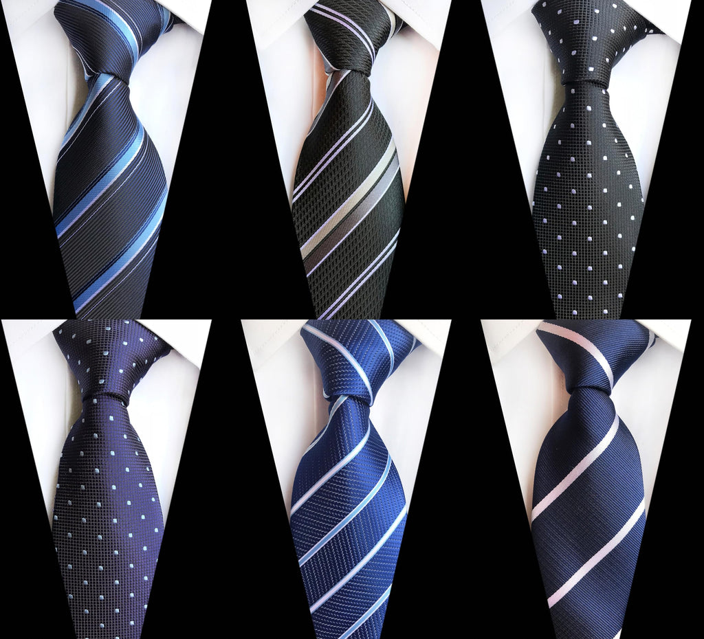 WeiShang Lot 6 PCS Classic Men's Silk Tie Necktie Woven JACQUARD Neck Ties