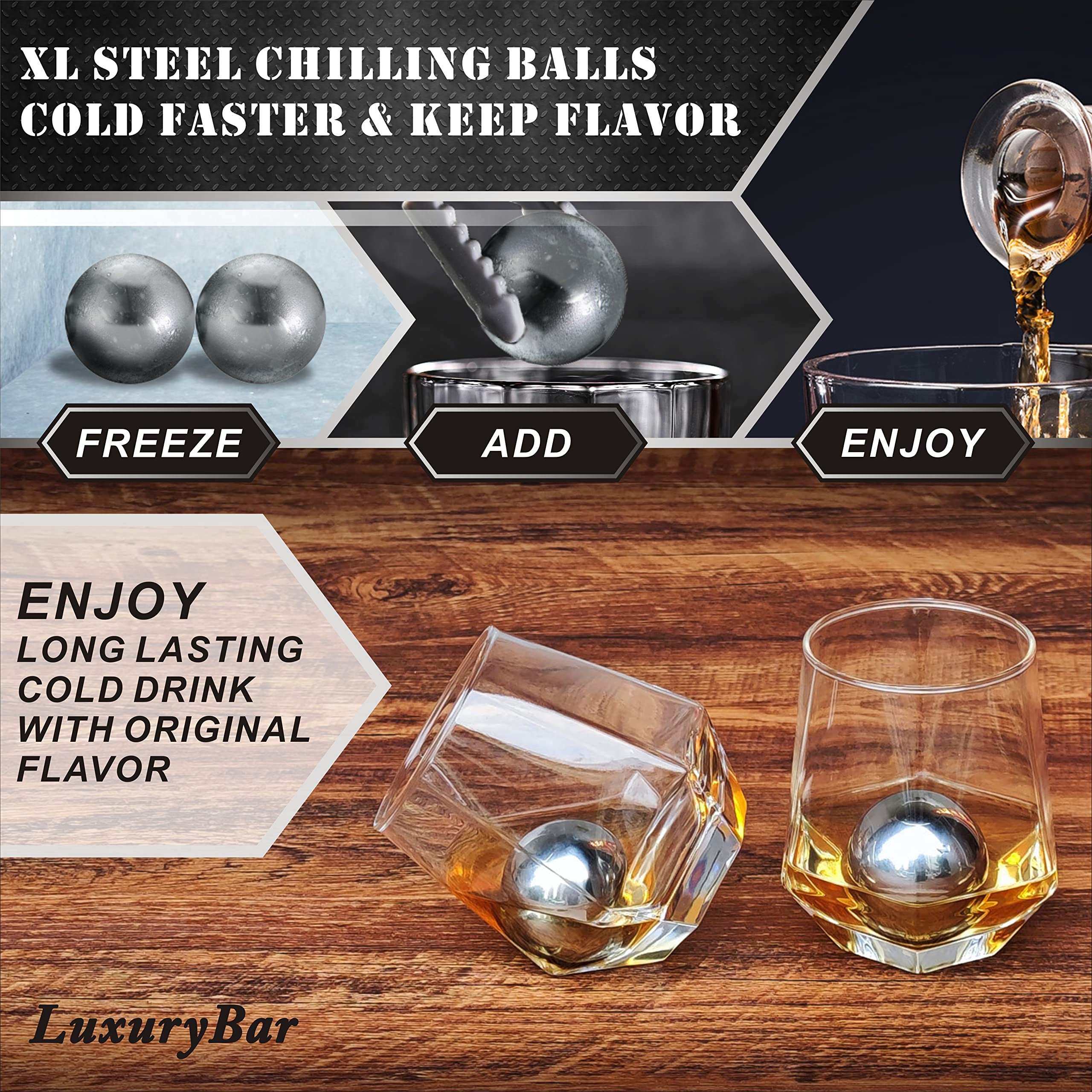 Diamond Whiskey Decanter Sets for Men with ChillBall &Tray,Whiskey Decanter Set Liquor Dispenser Bourbon Decanter Whiskey Set Gifts for Men