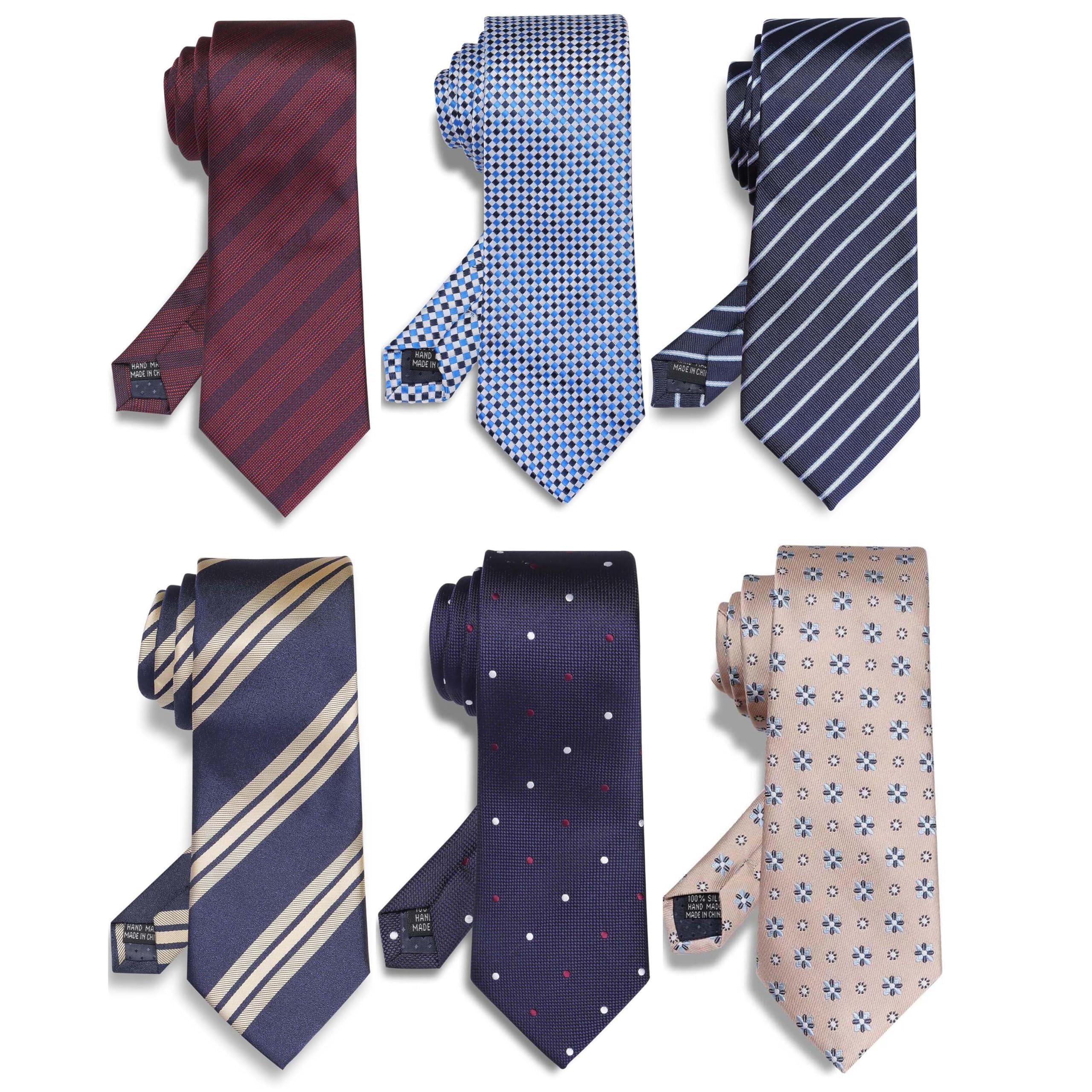 WeiShang Lot 6 PCS Classic Men's Silk Tie Necktie Woven JACQUARD Neck Ties