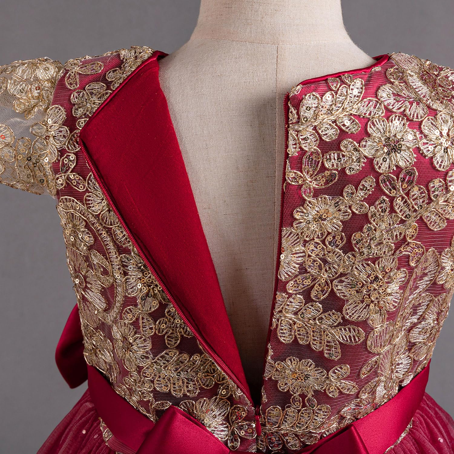 TTYAOVO Girls Pageant Princess Flower Dress Kids Prom Puffy Ball Gowns