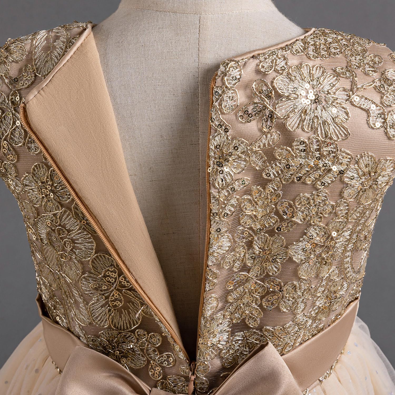 TTYAOVO Girls Pageant Princess Flower Dress Kids Prom Puffy Ball Gowns