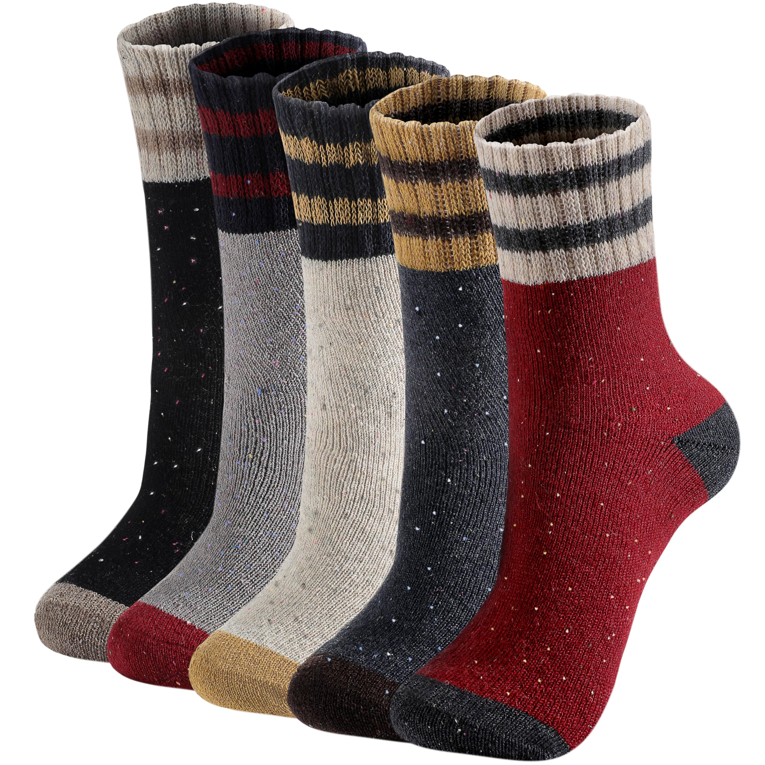 Clothirily Wool Socks for Women, Vintage Womens Wool Socks, Winter Warm Boot Sock for Women Men, Thick Winter Cozy Sock