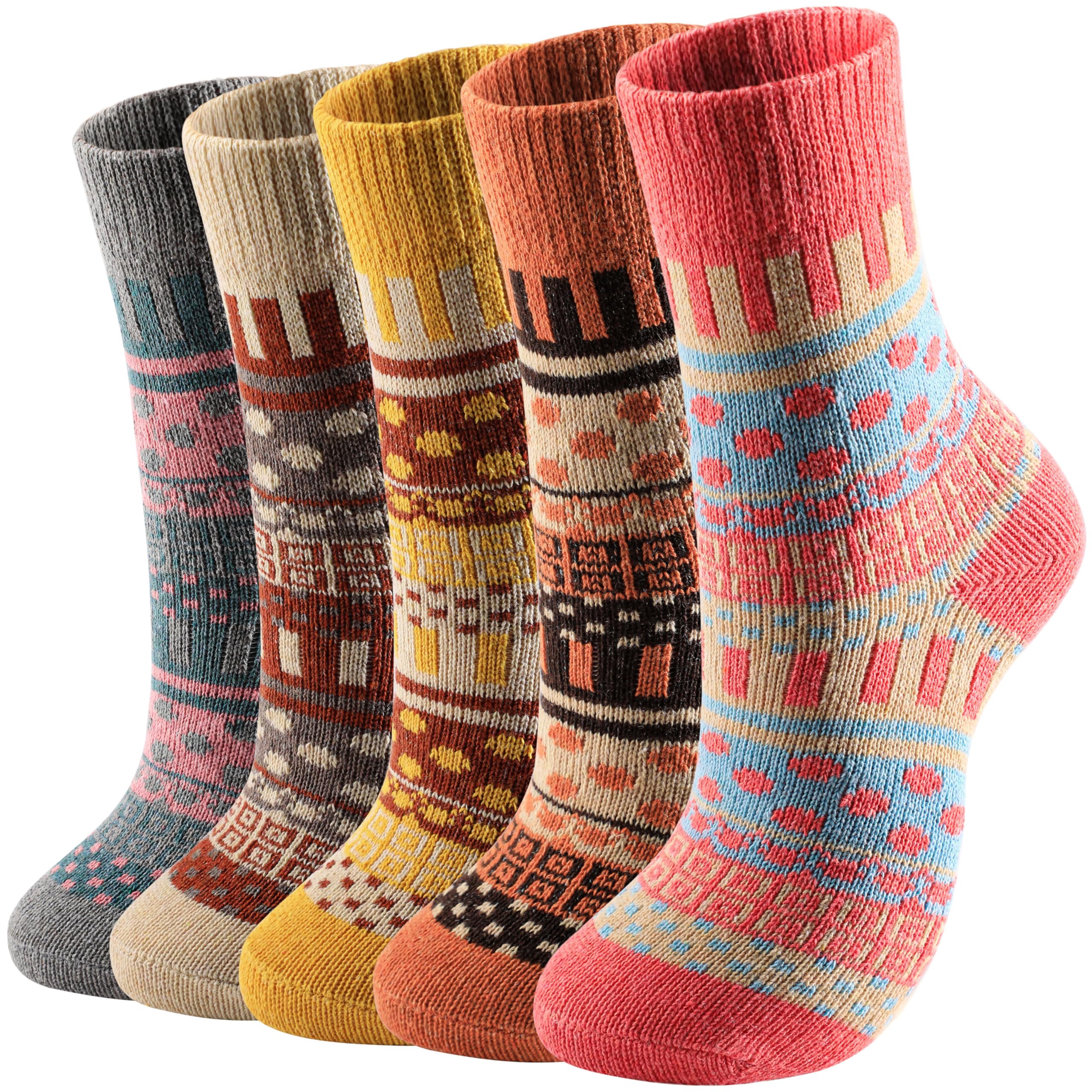 Clothirily Wool Socks for Women, Vintage Womens Wool Socks, Winter Warm Boot Sock for Women Men, Thick Winter Cozy Sock