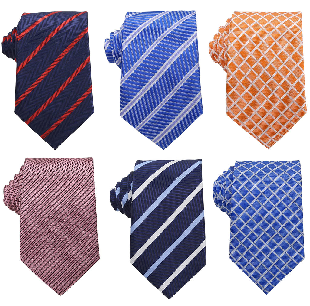 WeiShang Lot 6 PCS Classic Men's Silk Tie Necktie Woven JACQUARD Neck Ties